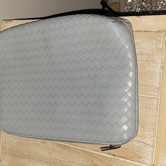 House of Harlow 1960 Blue Vegan Zip Cosmetic Case Bag - Picture 5 of 8